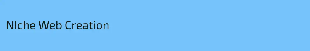 NIche Web Creation
